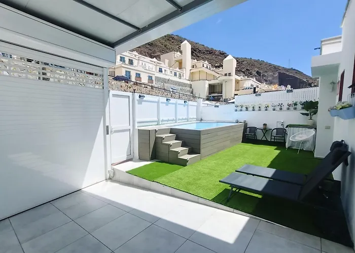 Big Puerto Rico Streetfront With Private Saltwater Pool, Kitchen, 3 Terraces& Private Parking , Near Shopping Center * Puerto Rico (Gran Canaria)